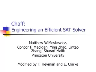 Chaff:  Engineering an Efficient SAT Solver