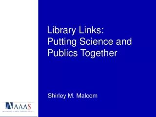 Library Links:   Putting Science and Publics Together