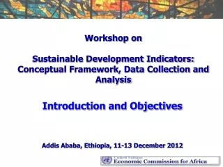 Workshop on Sustainable Development Indicators: Conceptual Framework, Data Collection and Analysis