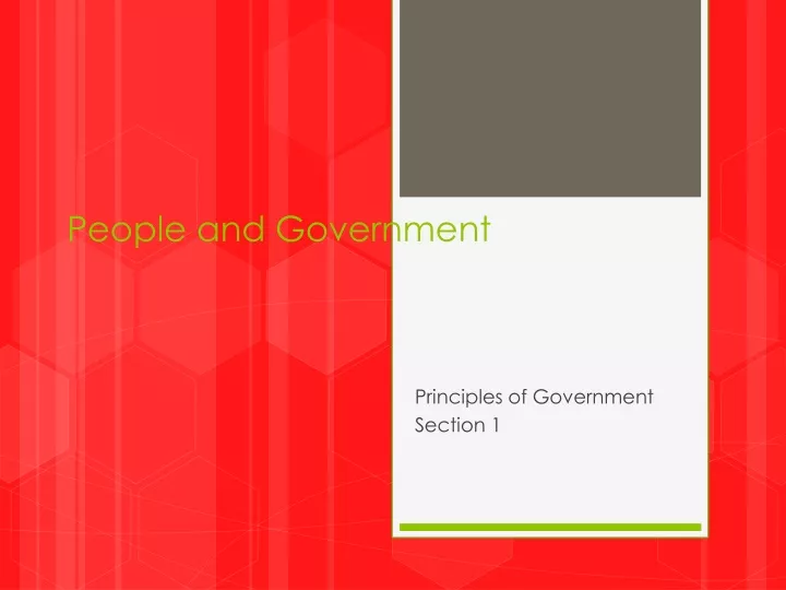 people and government
