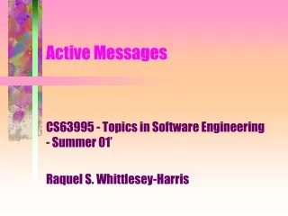 Active Messages