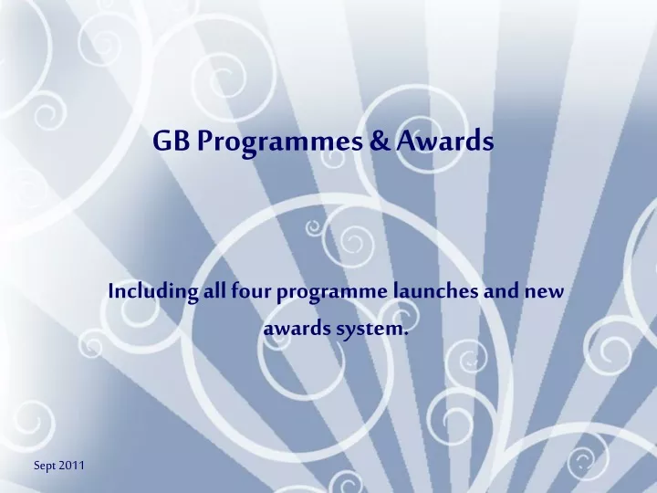 gb programmes awards