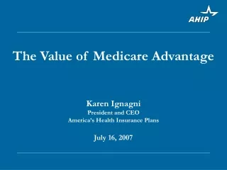The Value of Medicare Advantage