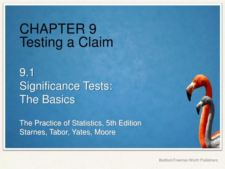 chapter 9 testing a claim