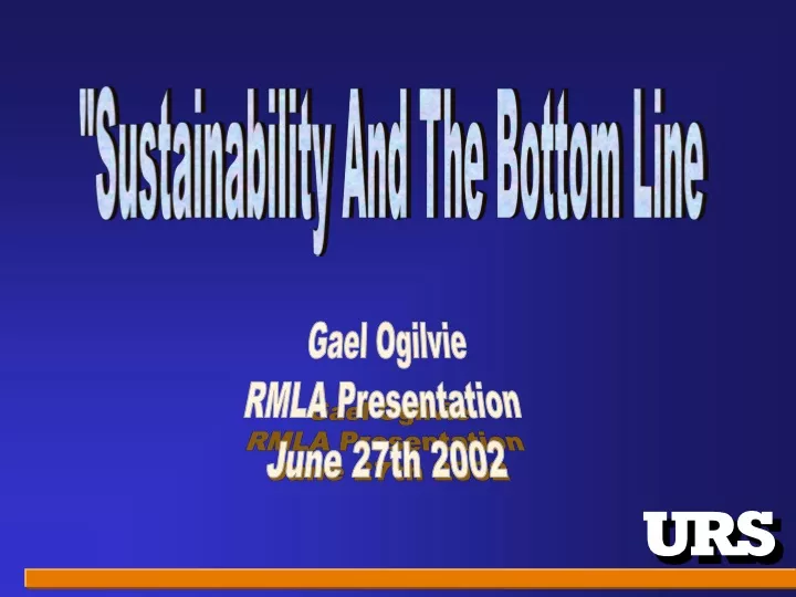 sustainability and the bottom line
