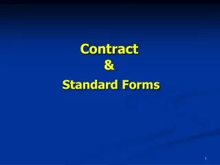 Contract &amp; Standard Forms
