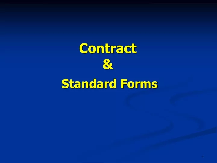contract standard forms