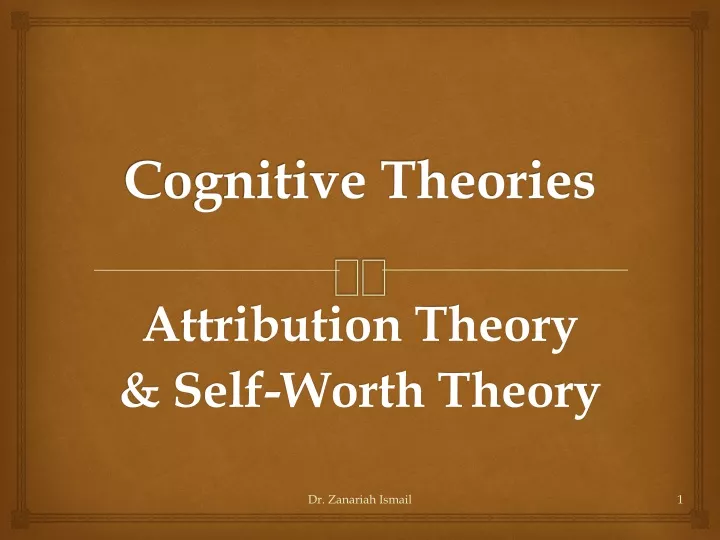 cognitive theories