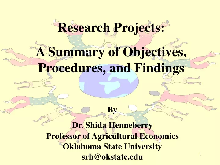 research projects a summary of objectives
