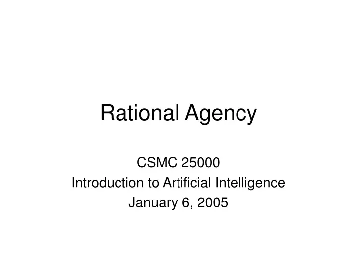 rational agency