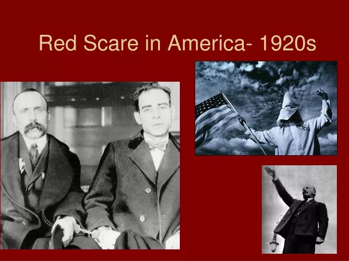 red scare in america 1920s