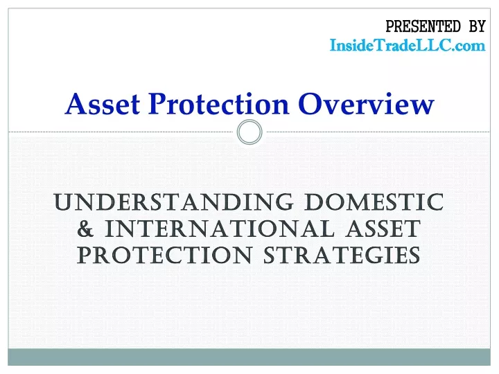 asset protection overview