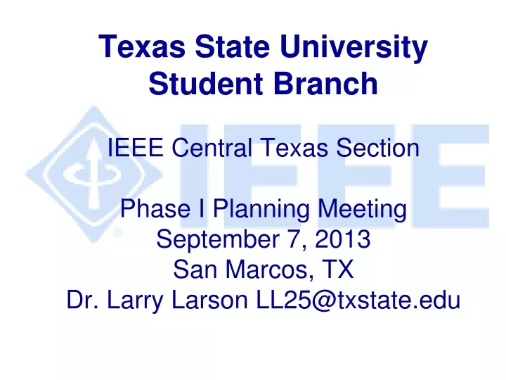 texas state university student branch ieee