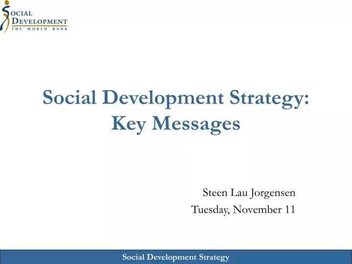 social development strategy key messages