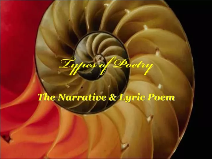 types of poetry