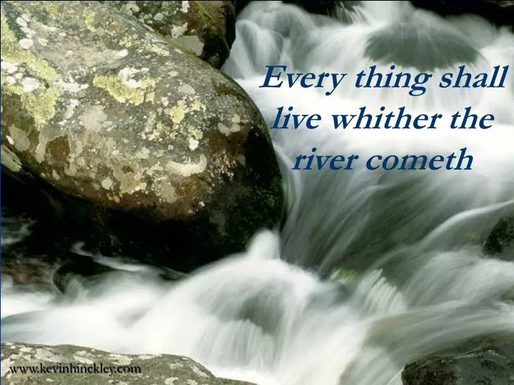 every thing shall live whither the river cometh