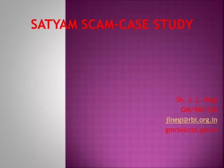 satyam scam case study