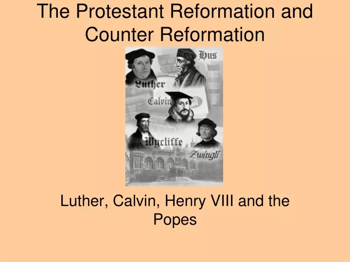 the protestant reformation and counter reformation