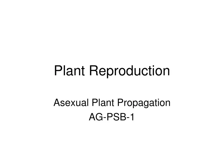 plant reproduction