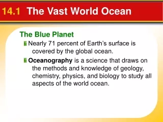 14.1   The Vast World Ocean