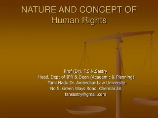 NATURE AND CONCEPT OF Human Rights