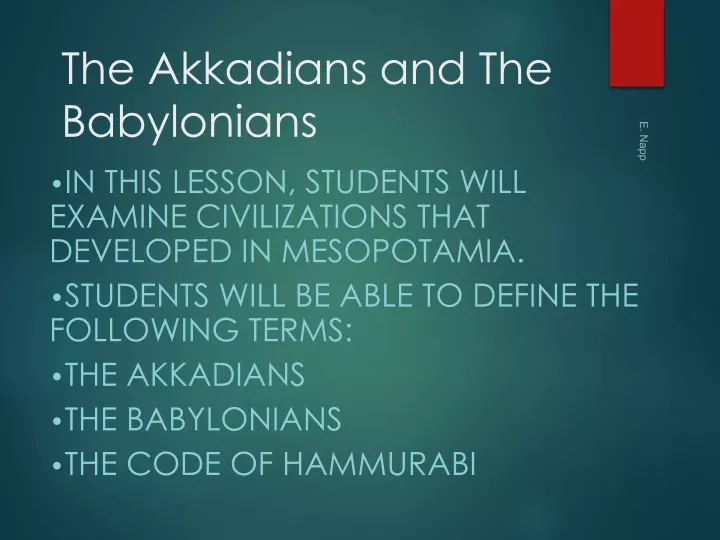 the akkadians and the babylonians