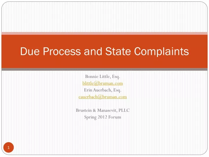 due process and state complaints