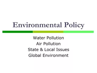 Environmental Policy