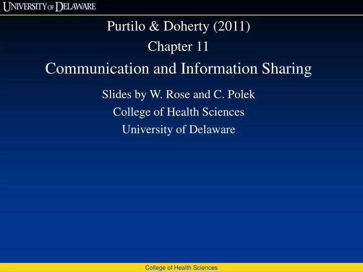 purtilo doherty 2011 chapter 11 communication