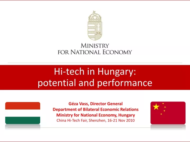 hi tech in hungary potential and performance
