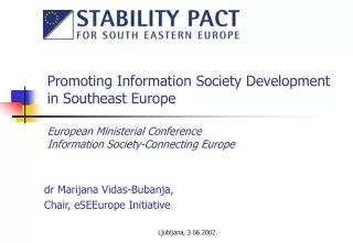 Promoting Information Society Development in Southeast Europe