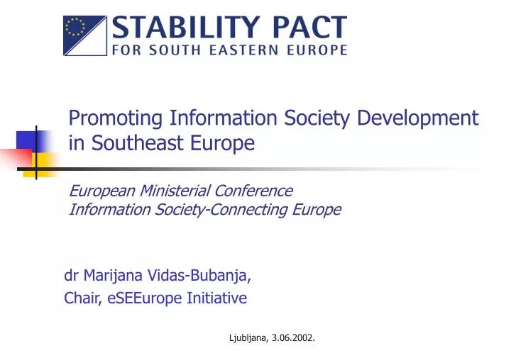 promoting information society development in southeast europe