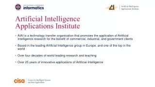 Artificial Intelligence Applications Institute