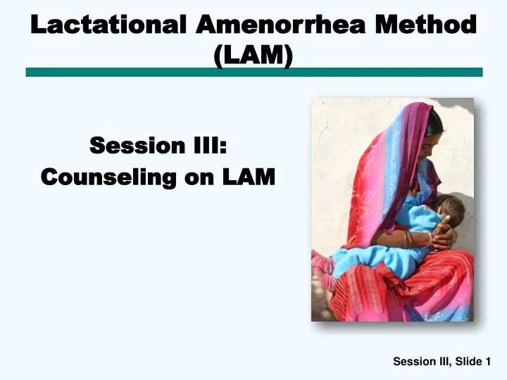 lactational amenorrhea method lam