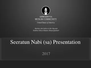 Seeratun Nabi (sa) Presentation