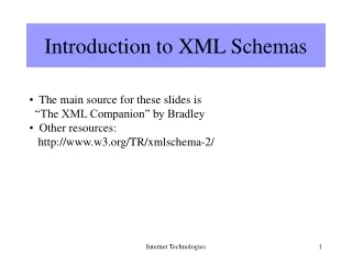 Introduction to XML Schemas