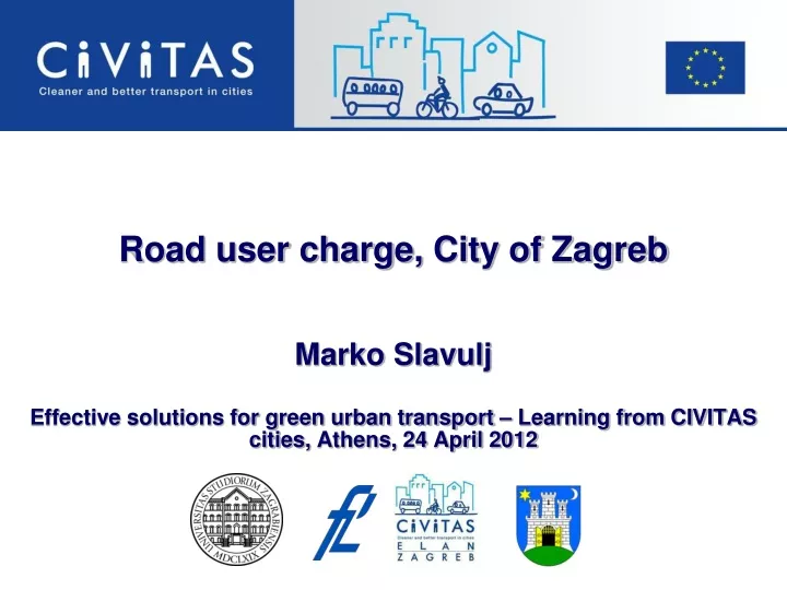 road user charge city of zagreb marko slavulj