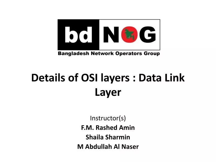 details of osi layers data link layer