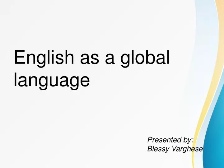english as a global language