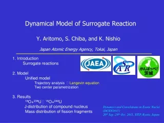Dynamical Model of Surrogate Reaction