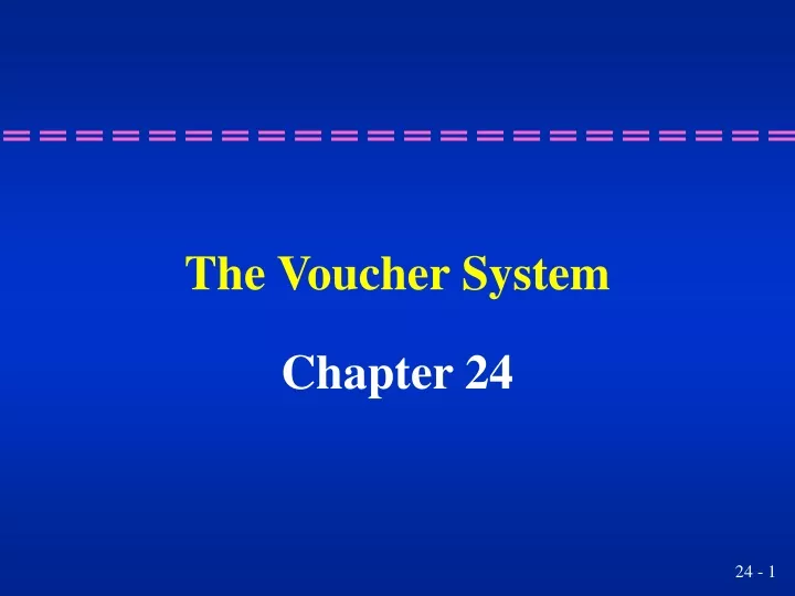 the voucher system