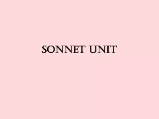 Sonnet Unit