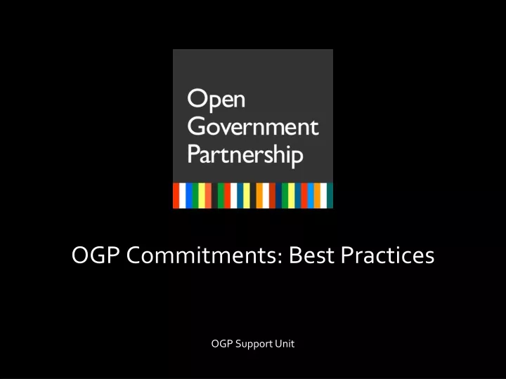 ogp commitments best practices
