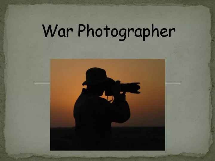 war photographer