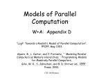 Models of Parallel Computation - slide 1