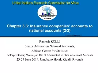 Chapter  3.3: Insurance companies’ accounts to national accounts (2/2)