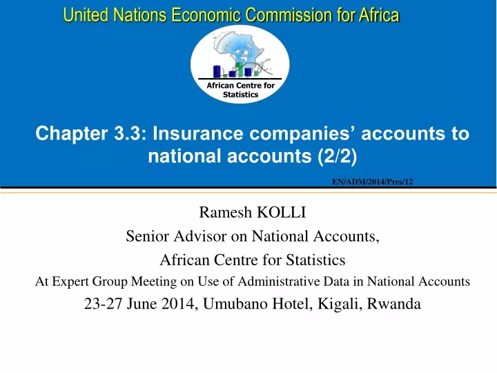 chapter 3 3 insurance companies accounts to national accounts 2 2