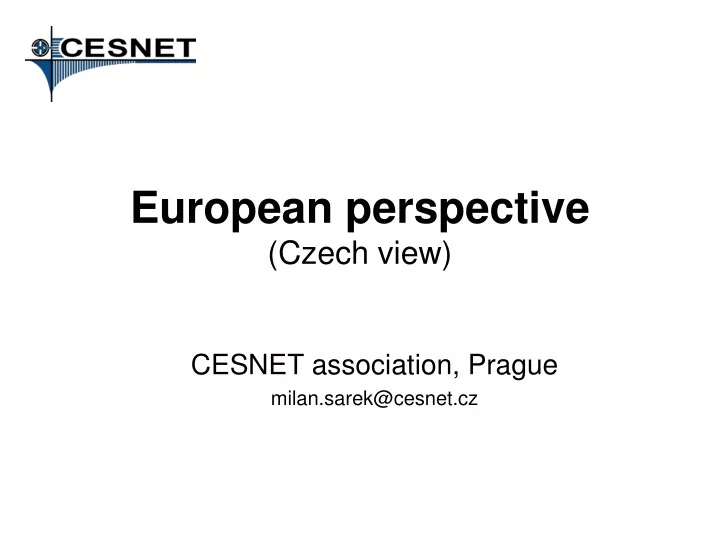 european perspective czech view