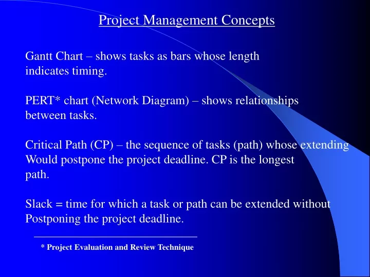 project management concepts