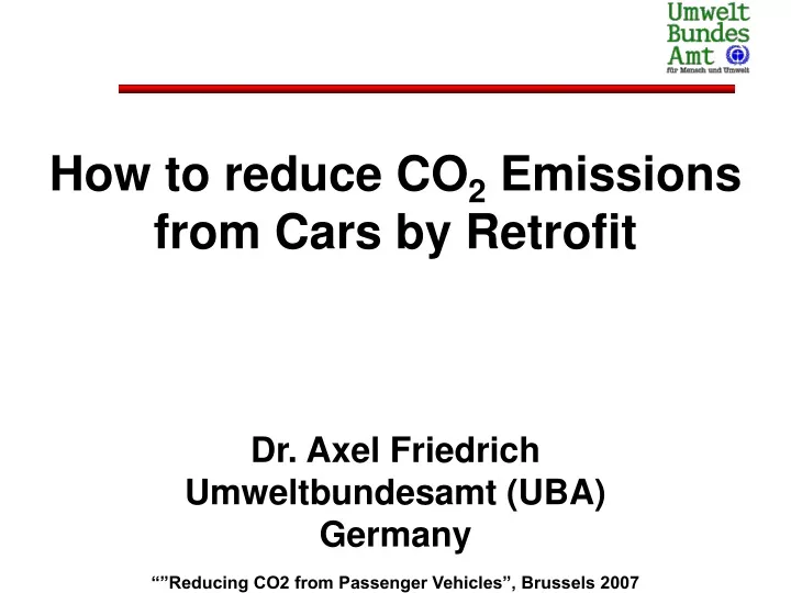 how to reduce co 2 emissions from cars